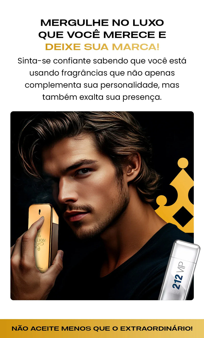 1 Million + 212 VIP Men 100ml - Pague 1 Leve 2 (Somente Hoje!)