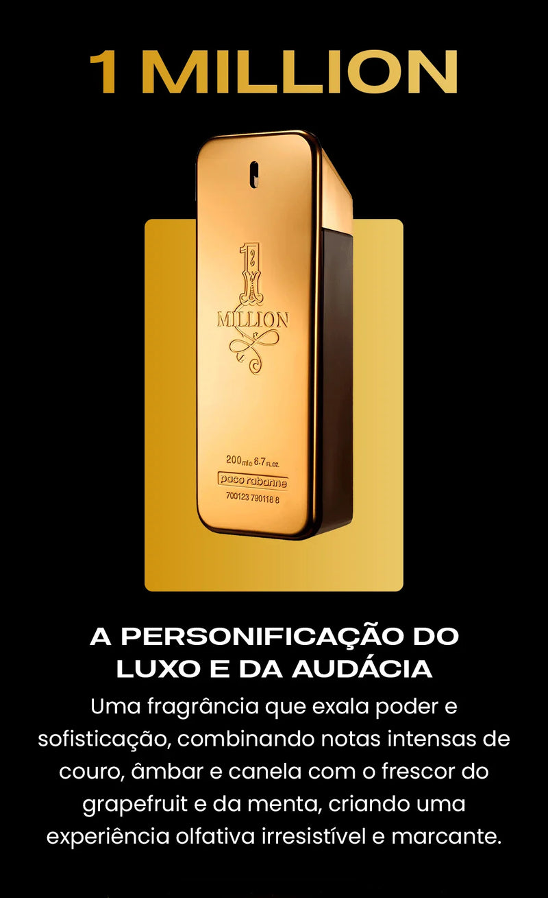 1 Million + 212 VIP Men 100ml - Pague 1 Leve 2 (Somente Hoje!)