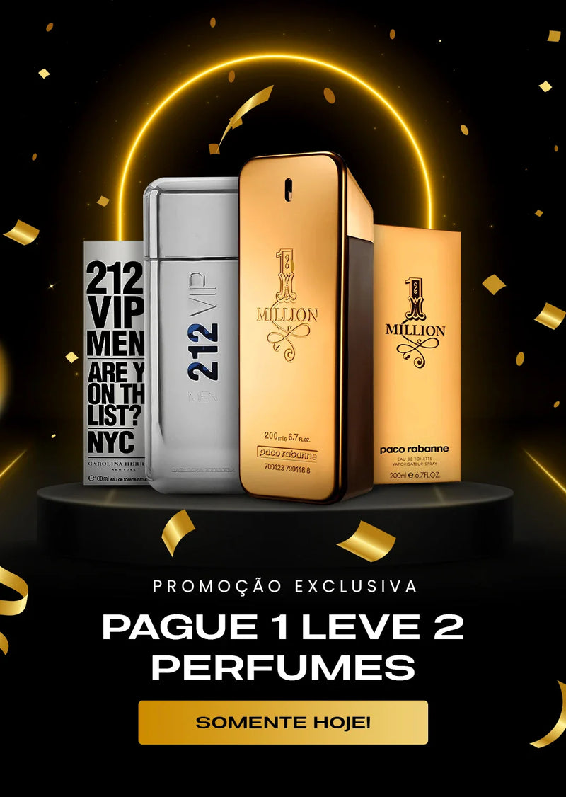 1 Million + 212 VIP Men 100ml - Pague 1 Leve 2 (Somente Hoje!)