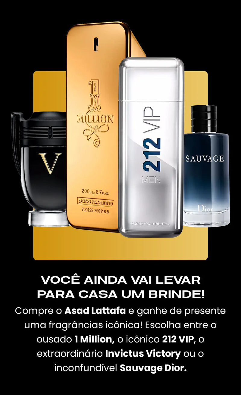 Lattafa Asad 100ml + 1 Perfume de Brinde (Somente Hoje!)