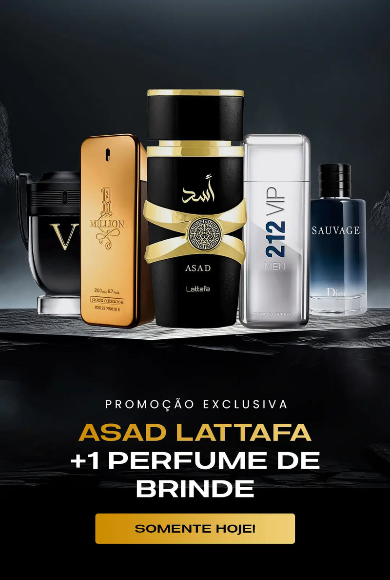 Lattafa Asad 100ml + 1 Perfume de Brinde (Somente Hoje!)